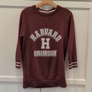 Harvard Crimson - VINTAGE Champion Sweatshirt - 3 quarter sleeves